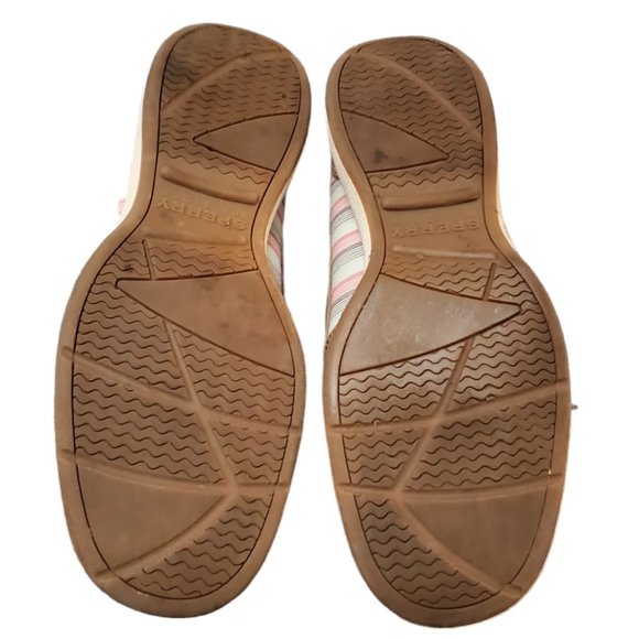 Sperry Top Sider STS91331 Size 7.5 M Boat Leather Loafer Brown Pink Blue Shoes - Picture 7 of 7